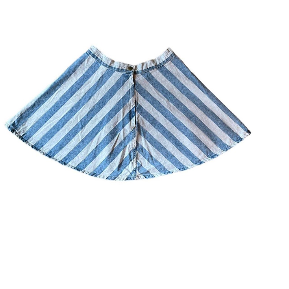 Mini Skirt Denim and White Stripes